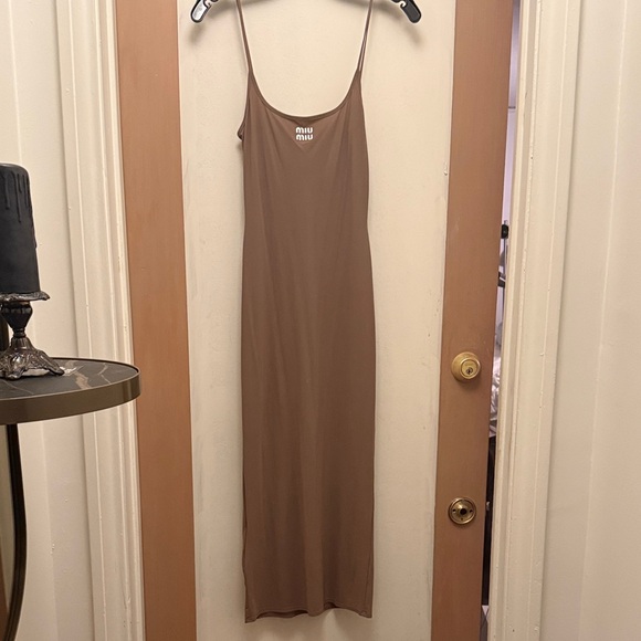 Miu Miu Dresses & Skirts - Miu Miu Tan Maxi Dress